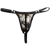 Majtki męskie - Sexy Męskie Stringi Koronkowe Przeźroczyste - rozmiar Uniwersalny - miniaturka - grafika 1