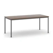 Stoły - B2B Partner Stół do jadalni 1800 x 800 mm, blat orzech, nogi ciemnoszare 555706 - miniaturka - grafika 1