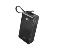 Powerbanki - SBS TTBB10000LCDTCPD20K 10000mAh PD 20W Wbudowany kabel USB-C Czarny - miniaturka - grafika 1