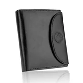 Portfele - Betlewski, Modny portfel damski, bpd-dz-357, czarny - miniaturka - grafika 1