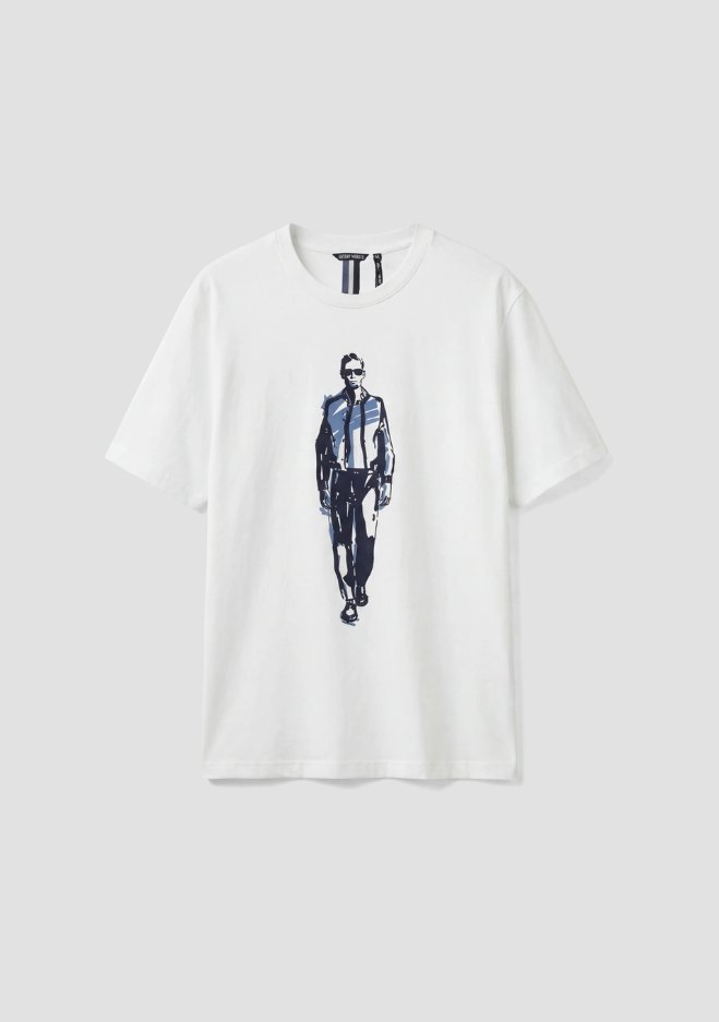 T-shirt męskie kremowy
