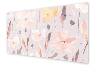 Panel kuchenny HOMEPRINT Akwarela brązowe kwiaty 125x50 cm - Dekoracje domu Panel kuchenny HOMEPRINT Akwarela brązowe kwiaty 125x50 cm - Dekoracje domu - miniaturka - grafika 1