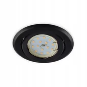 Oprawy, klosze i abażury - Oprawa Sufitowa Halogentowa Ruchoma Oczko Czarna - miniaturka - grafika 1