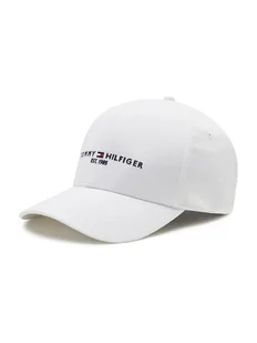 Tommy Hilfiger Czapka z daszkiem Th Established Cap AM0AM07352 Biały - Czapki męskie - miniaturka - grafika 1