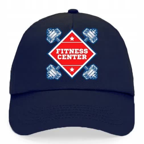 Czapka Daszek Granat Na Prezent FITNESS CENTER Wz
