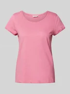 Koszulki i topy damskie - T-shirt o kroju regular fit z czystej bawełny - miniaturka - grafika 1