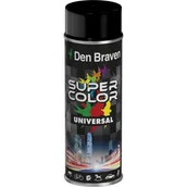 Farby i lakiery w sprayu - DEN DRAVEN Lakier w aerozolu uniwersalny 400 ml czarny połysk - miniaturka - grafika 1