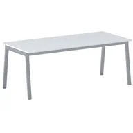 Stoły warsztatowe - B2B Partner Stół PRIMO BASIC z szarosrebrnym stelażem, 2000 x 900 x 750 mm, biały 499070 - miniaturka - grafika 1