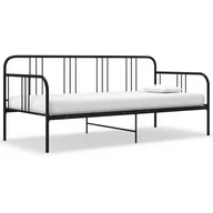 Łóżka - vidaXL Rama sofy, czarna, metalowa, 90x200 cm - miniaturka - grafika 1