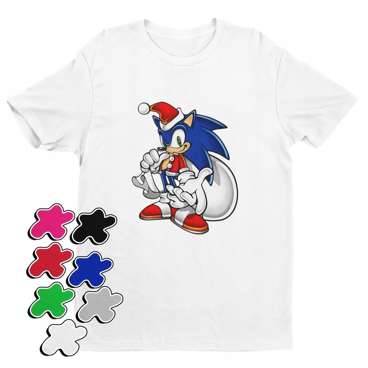 Koszulka T-Shirt Dziecięca Z Nadrukiem Sonic Święta Prezent -L 146-152