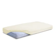 Prześcieradła dla dzieci - Prześcieradło dziecięce Frotte 60x120 Premium jasny krem z gumką do łóżeczka BabyMatex - miniaturka - grafika 1