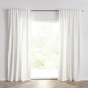 Zasłony - Zasłona na taśmie marszczącej biała aksamitna140 x 280 cm 1 szt. - miniaturka - grafika 1