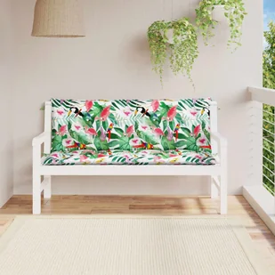 Poduszki na ławki ogrodowe, 2 szt., wielokolorowe, 150x50x7 cm - Poduszki ogrodowe - miniaturka - grafika 1