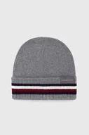 Czapki męskie - Tommy Hilfiger czapka z domieszką wełny kolor szary - miniaturka - grafika 1
