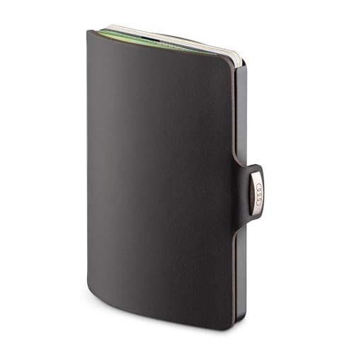 Audi 3152401300 etui na karty, portfel, portfel, etui z klamrą na banknoty, z logo, czarne, czarny, 8,8 x 6,5 x 1,6 cm, Klasyczny