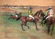 Plakaty - Galeria Plakatu, Plakat, Race Horses, Edgar Degas, 60x40 cm - miniaturka - grafika 1
