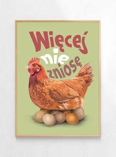Plakat Więcej nie zniosę - Obrazy i zdjęcia na płótnie - miniaturka - grafika 1