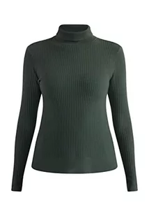 Idony Damski sweter z golfem z dzianiny 15329894, ciemnozielony, XS/S, ciemnozielony, XS-S - Swetry damskie - miniaturka - grafika 1