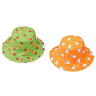 FlapJackKids FJ-LUV0901XS dziecięca dwustronna letnia czapka żyrafa/zebra - Czapki dla dzieci - miniaturka - grafika 1