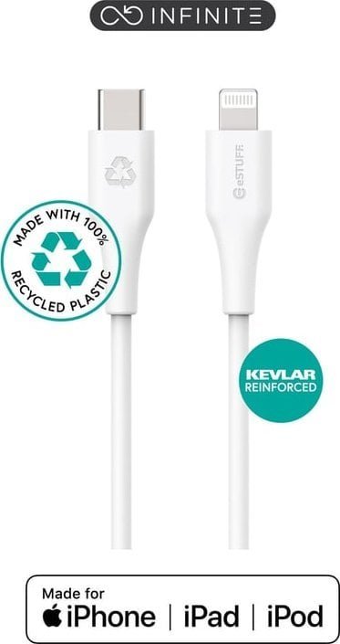 Kabel USB eStuff eSTUFF INFINITE Super Soft 1 m Biały