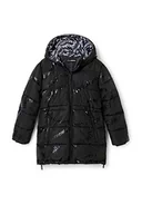 Kurtki i płaszcze dla dziewczynek - Desigual Girl's Black Padded_Letters 2000, 4 lata - miniaturka - grafika 1