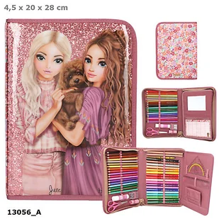 DEPESCHE, piórnik 1-komorowy z klapką z wyposażeniem xxl top model floral 13056a - Piórniki - miniaturka - grafika 1