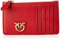 Portfele - Pinko Czapla Cardholder Sheep Frędzle Akcesoria Podróży Damski, R41q Czerwony Granat Antyczny Złoty, U - miniaturka - grafika 1