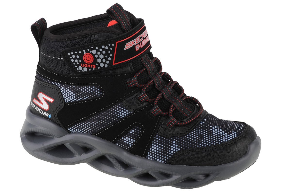 Skechers Twisted Brights - Zerrix 400145L-Bkrd, Dla Chłopca, Śniegowce, Czarne