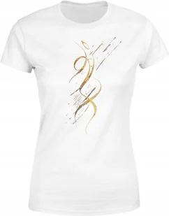 Koszulka damska z abstrakcyjnym eleganckim złotym wzorem T-shirt damski - Koszulki i topy damskie - miniaturka - grafika 1