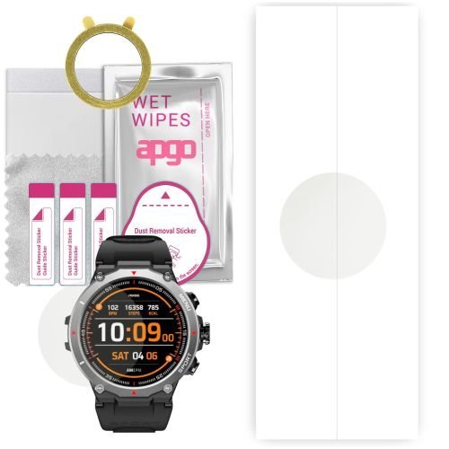 1x folia hydrożelowa MATOWA do Noise Force Rugged - apgo Smartwatch Hydrogel MATTE Protection Ochrona na ekran smartwatcha