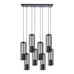 Kaja czarna lampa wisząca nad stół K-4933 FALCON 8 czarny nowoczesny żyrandol na listwie do salonu K-4933 - Lampy sufitowe - miniaturka - grafika 1