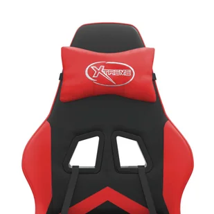 Lumarko Fotel gamingowy z podnóżkiem, czarno-czerwony, sztuczna skóra - Fotele gamingowe - miniaturka - grafika 12