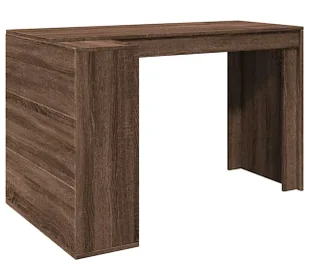 Elior Biurko z ukrytym regałem w kolorze brązowego dębu - Brezi - Biurka - miniaturka - grafika 1