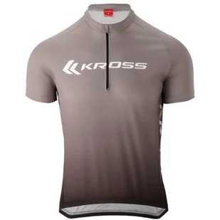 Koszulka rowerowa KROSS Sport Jersey ( S) Szaro-czarny - Koszulki rowerowe - miniaturka - grafika 1