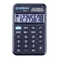 Kalkulatory - Kalkulator kieszonkowy 8 pozycyjny DONAU TECH K-DT2083-01 89x59x11mm czarny /K-DT2083-01/ DN1179 - miniaturka - grafika 1