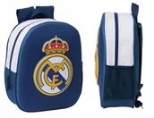 Plecaki szkolne i tornistry - Plecak przedszkolny dla chłopca piłkarski Real Madryt niebieski 3D - miniaturka - grafika 1