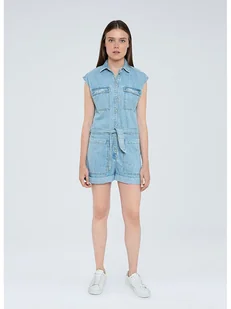 Pepe Jeans Kombinezon dżinsowy "Gemini" w kolorze błękitnym - Kombinezony - miniaturka - grafika 1
