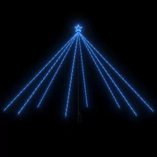 vidaXL vidaXL Choinka z lampek, wewn./zewn., 576 niebieskich diod LED, 3,6 m - Oświetlenie świąteczne - miniaturka - grafika 1