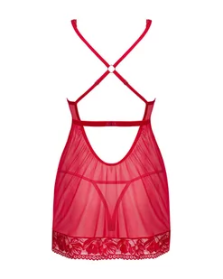 Koszulka Lacelove babydoll + stringi GRATIS!!! Czerwony (Rozmiar XL/XXL) - Piżamy damskie - miniaturka - grafika 4