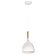 Lampy sufitowe - Luminex Noak wood 1194 lampa wisząca zwis 1x60W E27 biały / brązowy - miniaturka - grafika 1