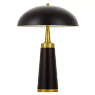 Lampy stojące - NOWOCZESNA LAMPA NOCNA CZARNO-MOSIĘŻNA FULTON - miniaturka - grafika 1