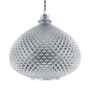 Lampy sufitowe - BLmeble Lampa wisząca srebrna MADON BLmeble - miniaturka - grafika 1