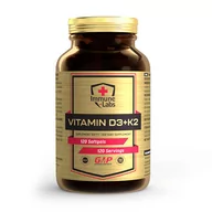Witaminy i minerały dla sportowców - Immune-Labs Vitamin D3+K2 120 softgels - miniaturka - grafika 1