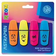 Zakreślacze - Zakreślacze Mini Astrapen Neonmania 4 Kolory Blister - miniaturka - grafika 1