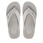 Klapki i japonki męskie - Japonki Calvin Klein Logo Webbing Strap HM0HM02106 Szary - miniaturka - grafika 1