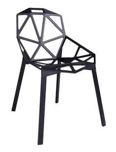 Krzesło SPLIT PREMIUM czarne - aluminium, nogi czarne DC-362.ALLBLACK - Krzesła - miniaturka - grafika 1