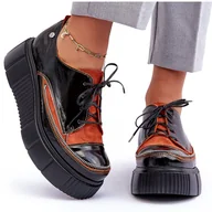 Półbuty damskie - Skórzane Damskie Półbuty Maciejka 50740-18 Czarne - miniaturka - grafika 1