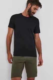 Koszulki męskie - United Colors of Benetton T-shirt bawełniany kolor czarny gładki - grafika 1