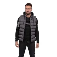 Kurtki męskie - Just Emporio męska kurtka bez rękawów, szara, XXL, Szary, XXL - miniaturka - grafika 1