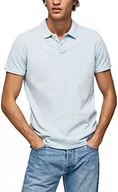 Koszulki męskie - Pepe Jeans Oliver Gd męska koszulka polo, Niebieski (Bleach Blue), M - miniaturka - grafika 1